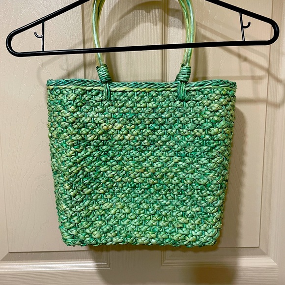 Charter Club beach bag. Clean and pretty. Unique handles. P.B.1 - Picture 2 of 9